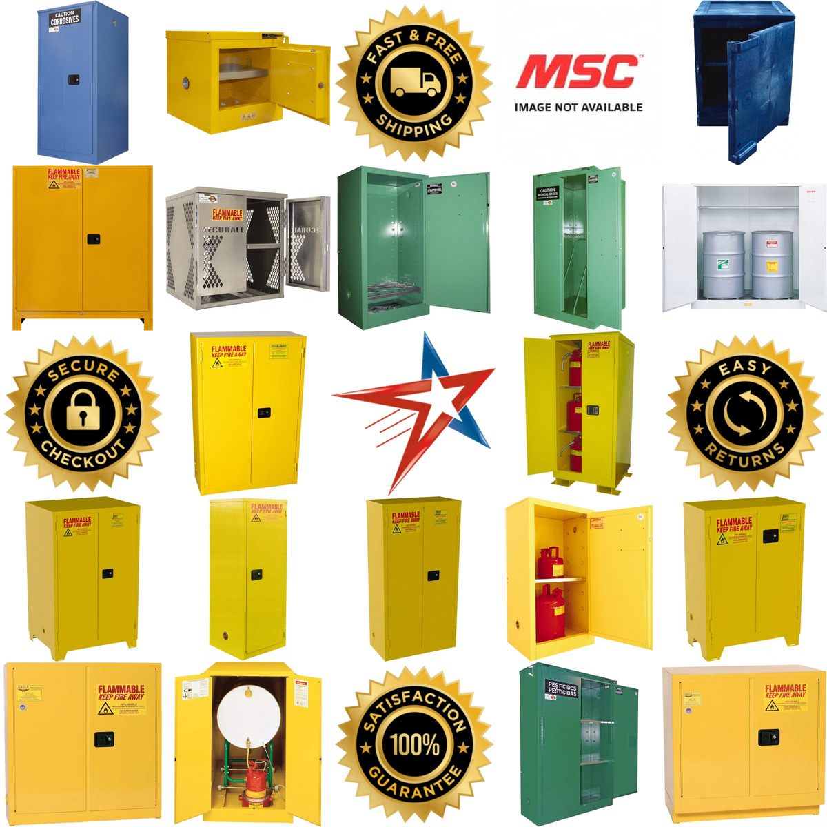 A selection of Safety and Flammable Drum Cabinets products on GoVets