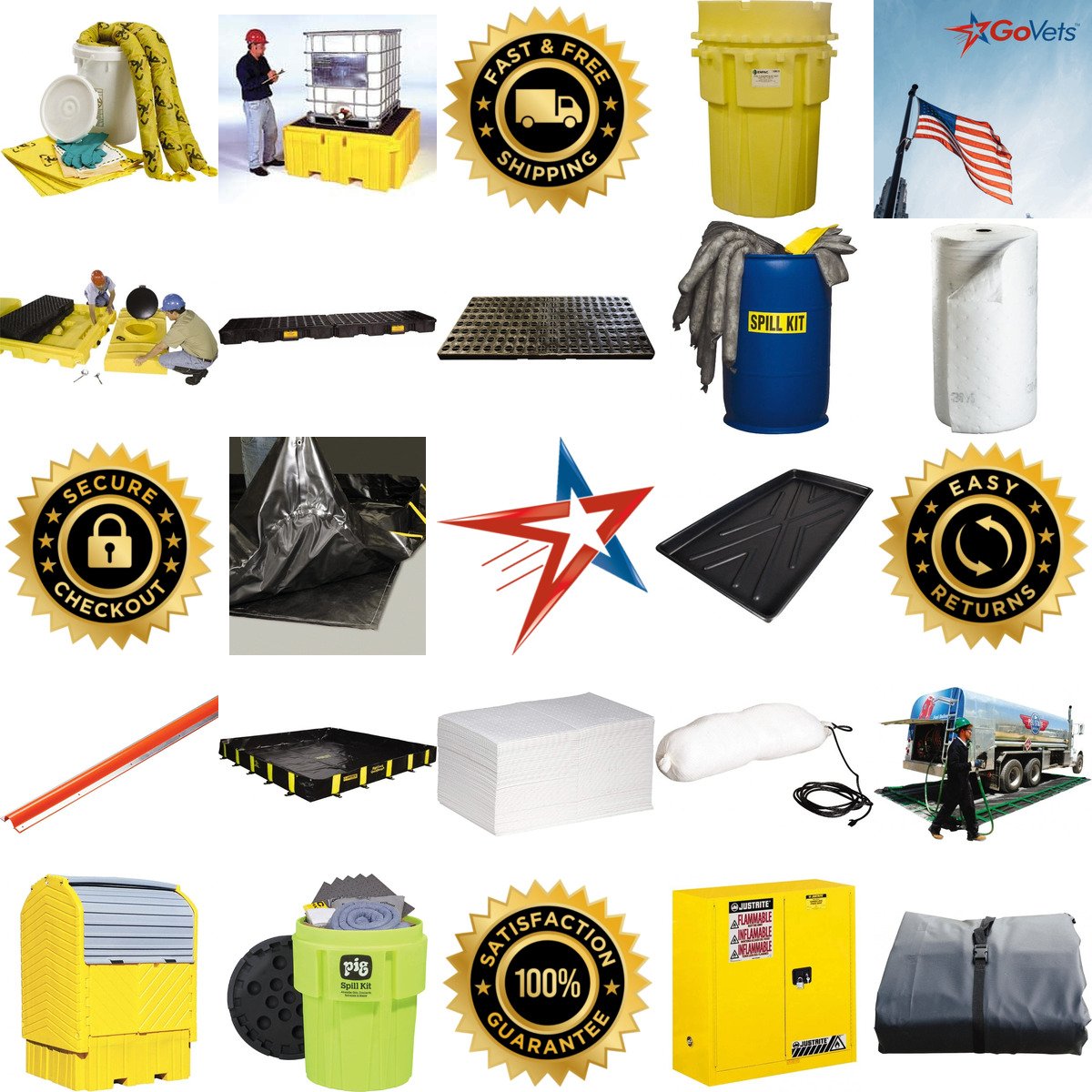 A selection of Spill Control and Containment products on GoVets