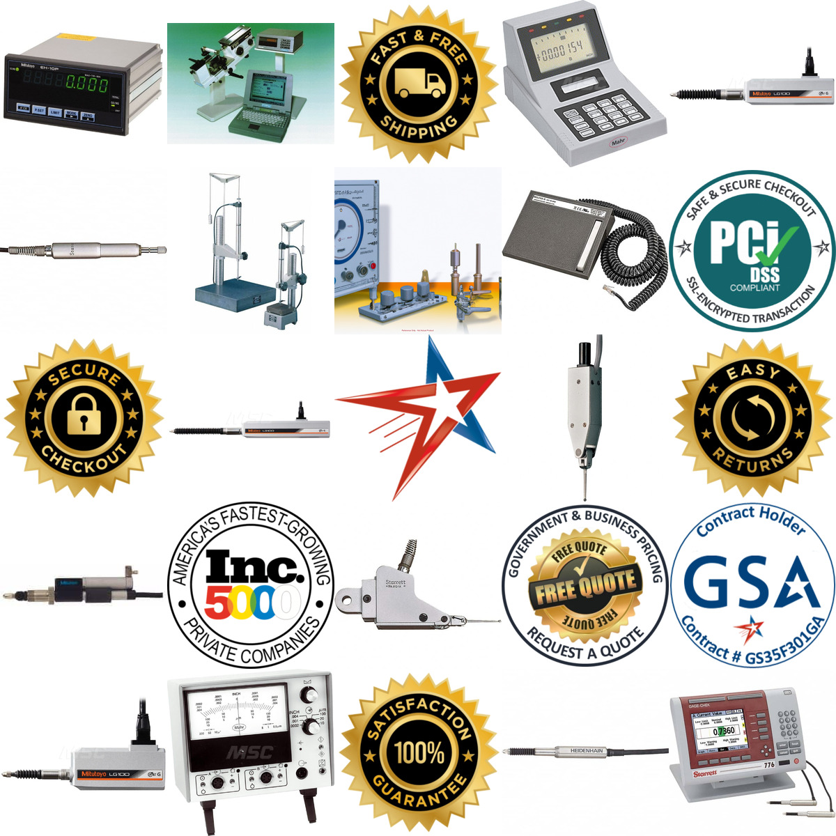 Millions of Products A selection of Electronic Gaging Equipment products on GoVets