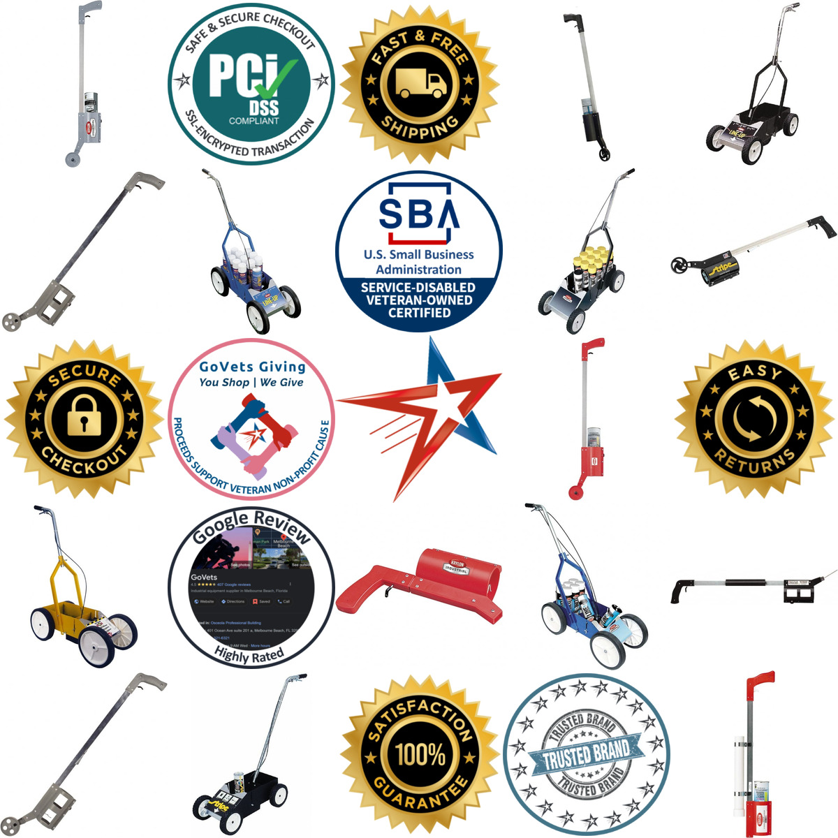 A selection of Striping and Marking Machines products on GoVets