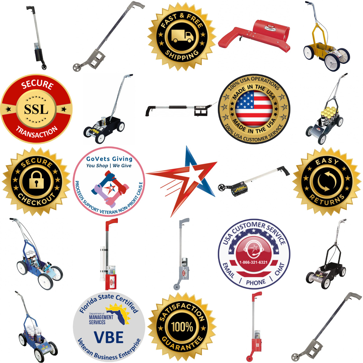 Millions of Products A selection of Striping and Marking Machines Tape and Paint products on GoVets