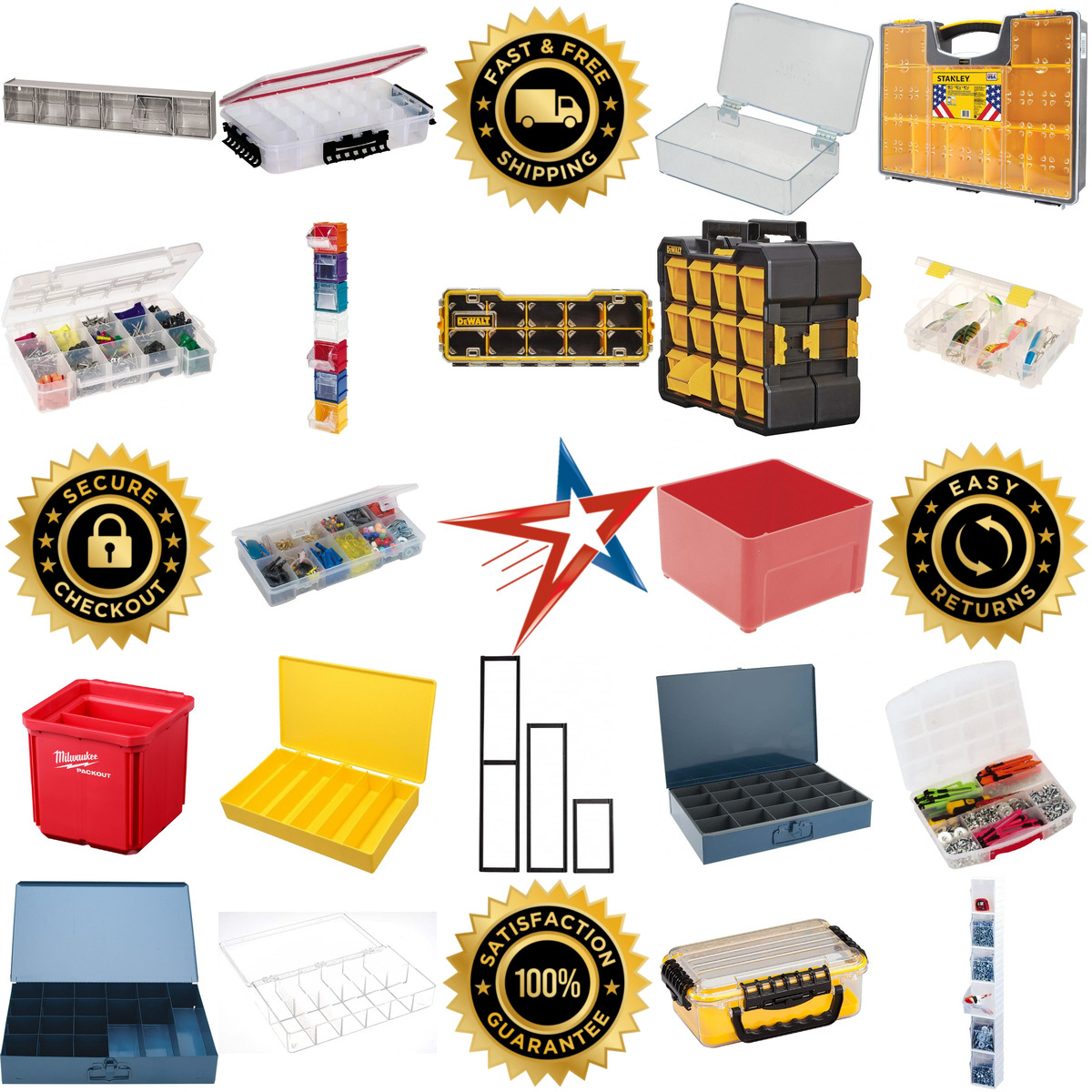A selection of Small Parts Boxes and Organizers products on GoVets