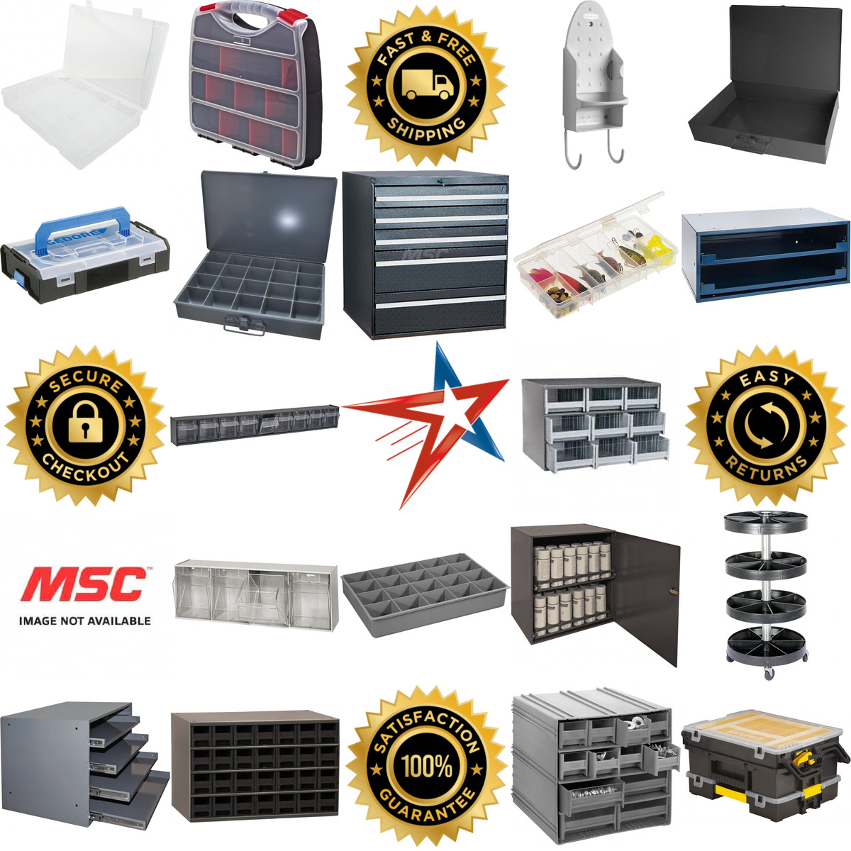 A selection of Small Parts Storage products on GoVets