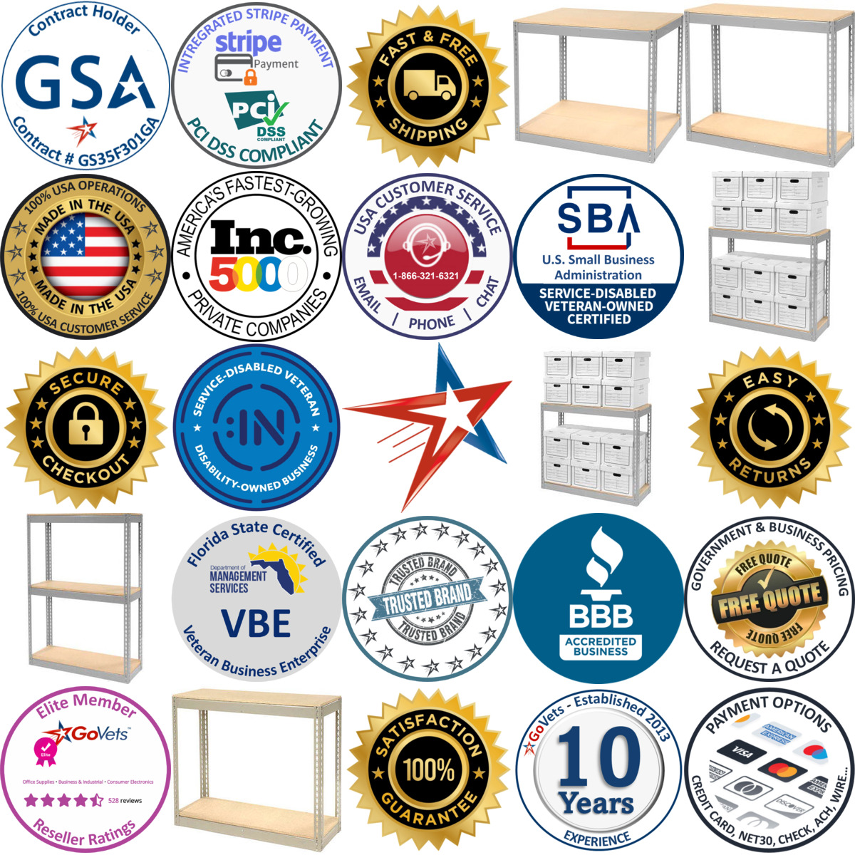 Millions of Products A selection of Record Storage Shelving products on GoVets