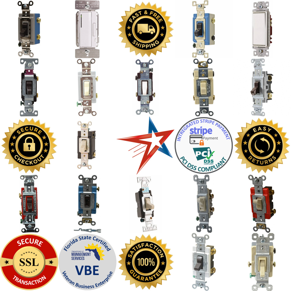 A selection of Light Switches and Dimmer Switches products on GoVets