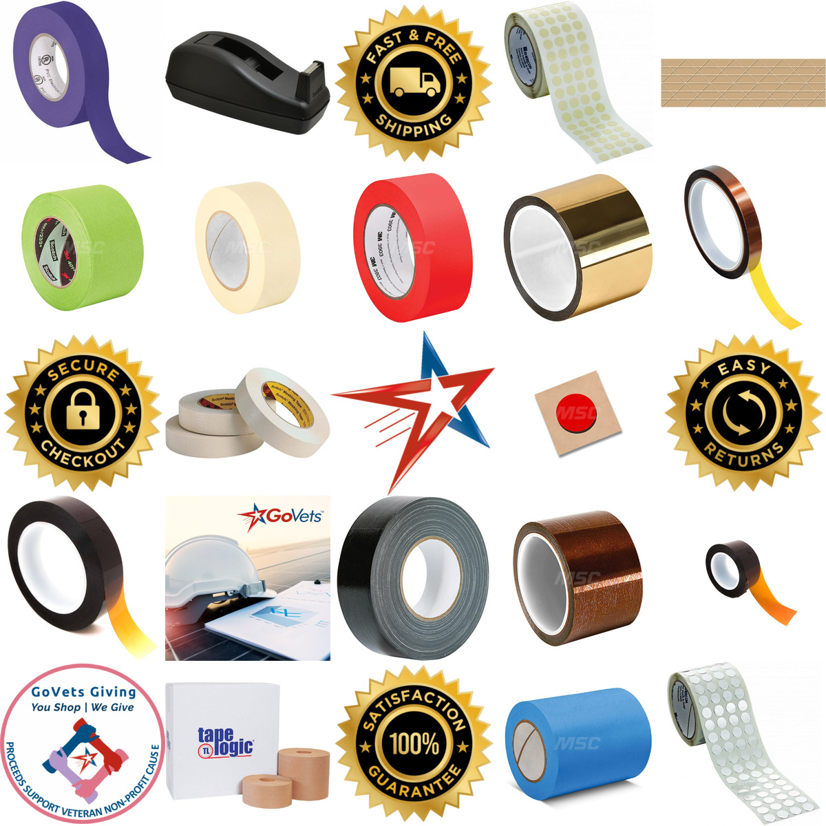 A selection of Tape products on GoVets
