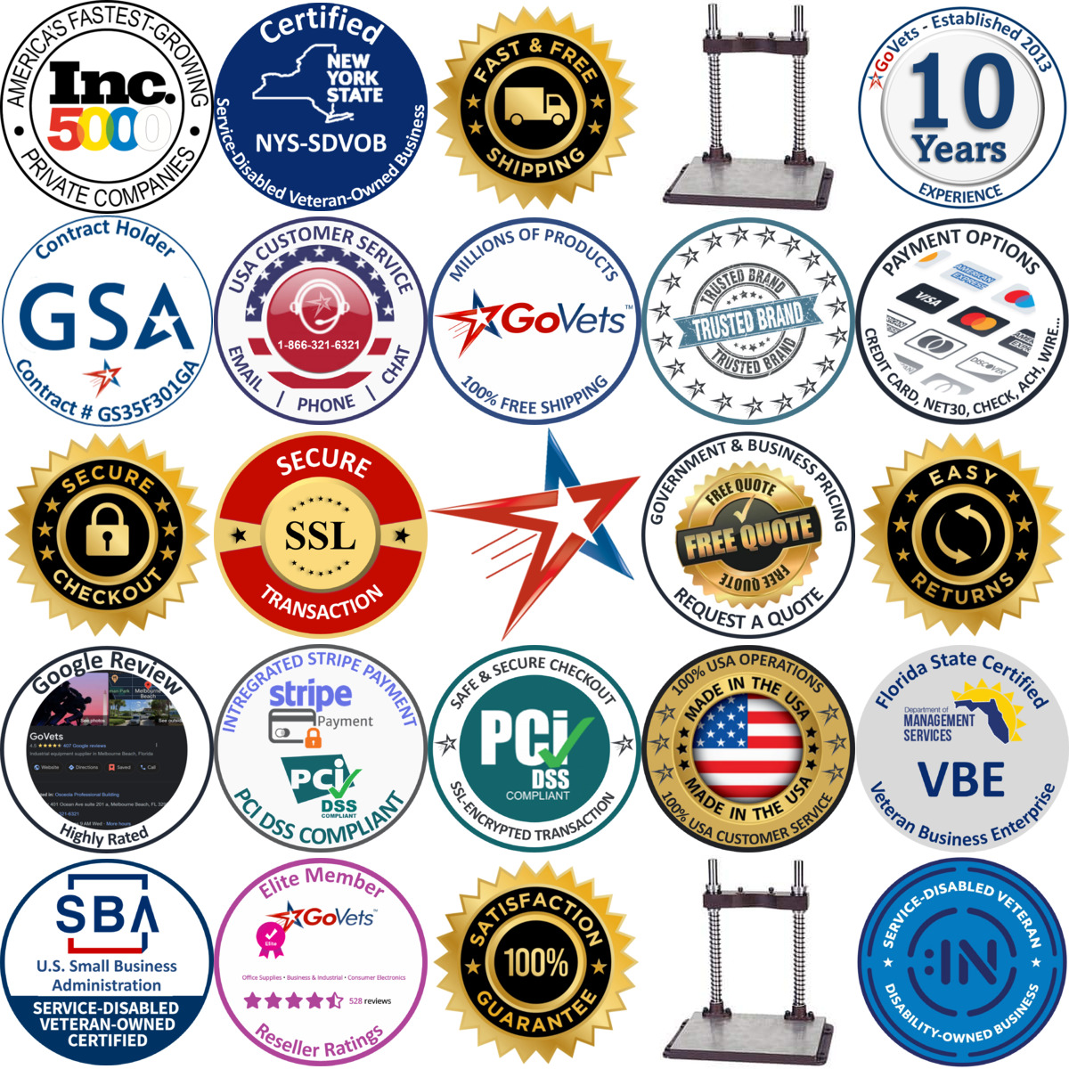 A selection of Multiple Tapping Bases products on GoVets