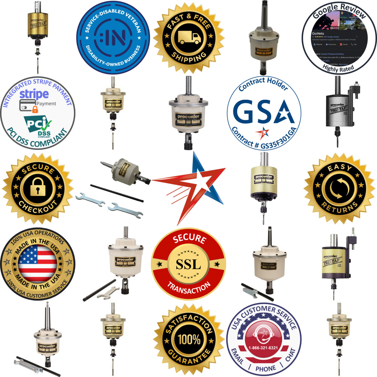 Millions of Products A selection of Procunier products on GoVets