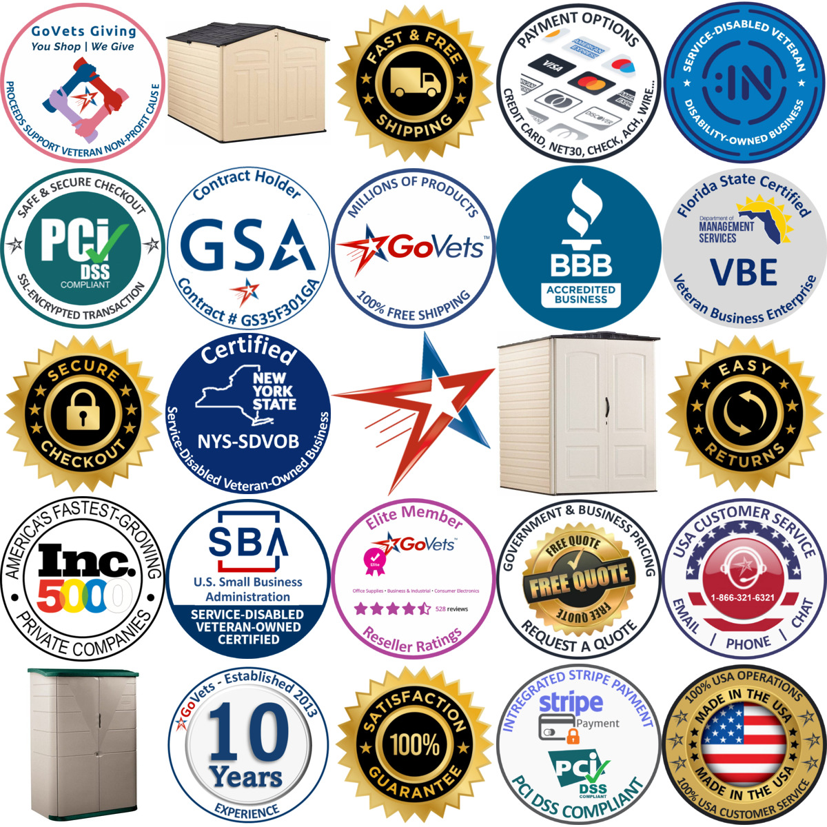 A selection of Rubbermaid products on GoVets