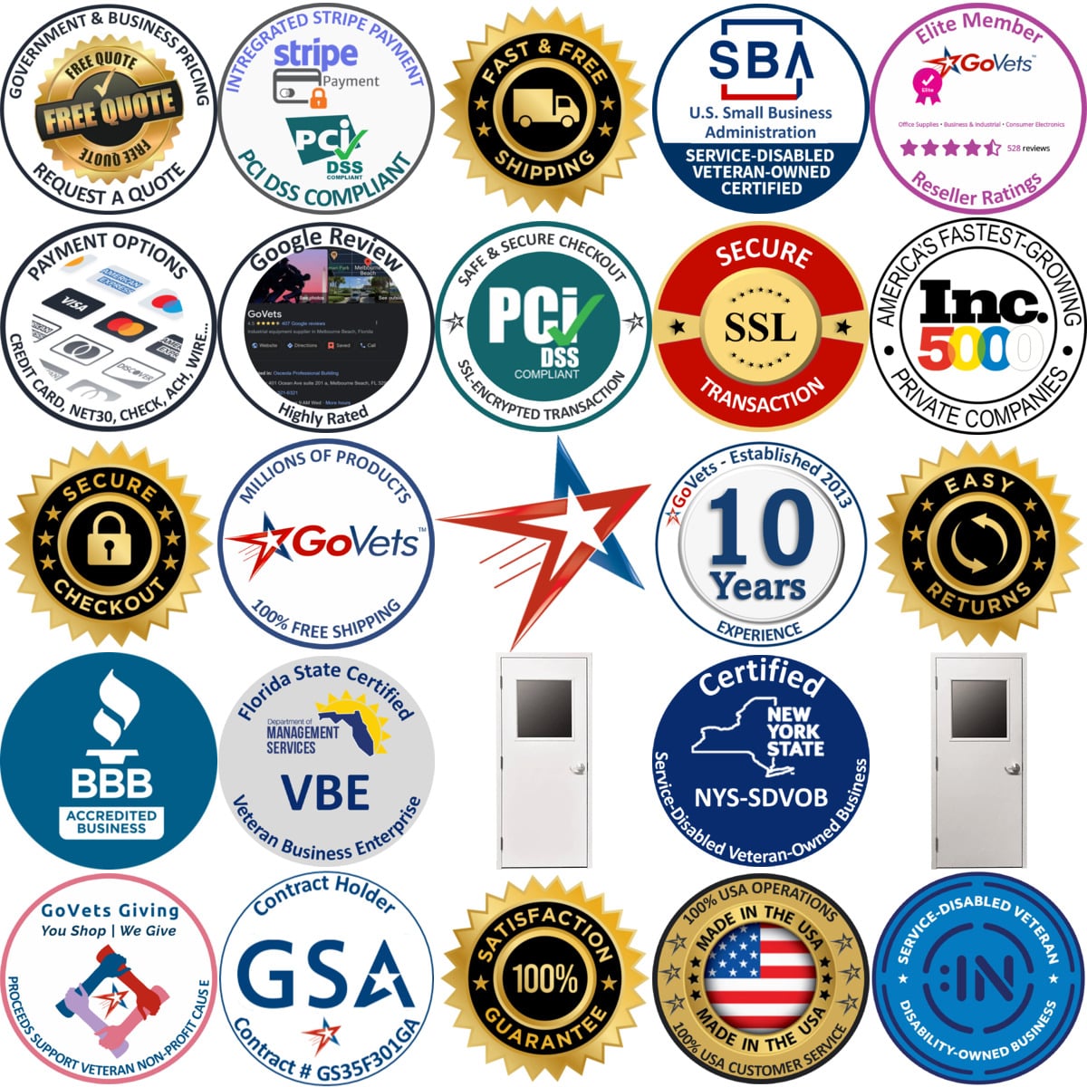 A selection of Portafab products on GoVets