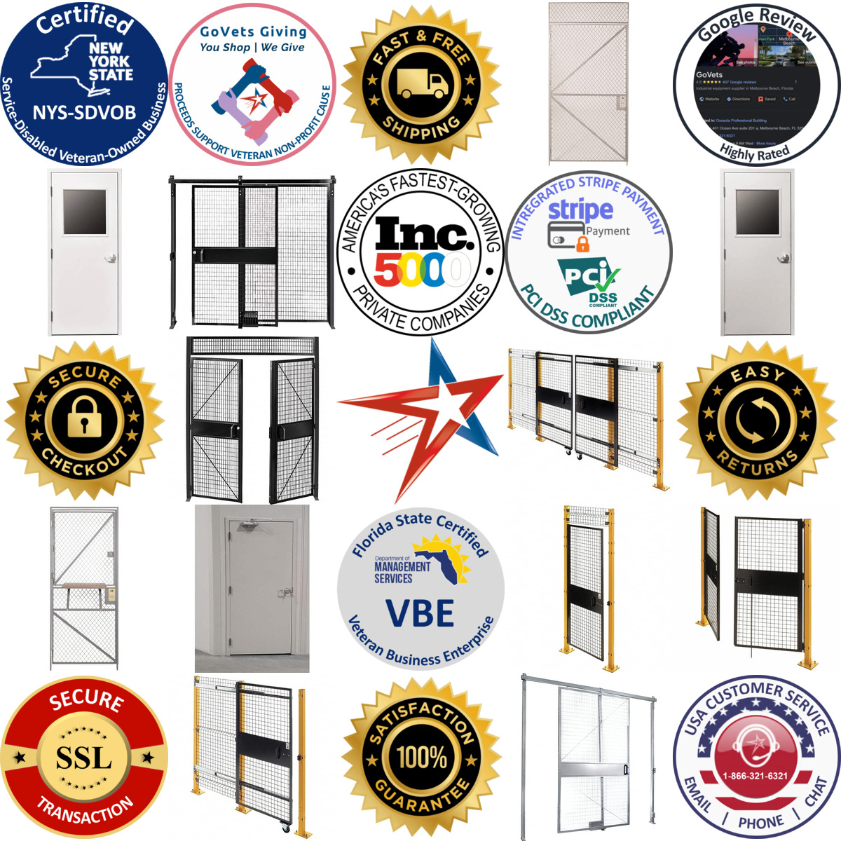 A selection of Temporary Structure Doors products on GoVets