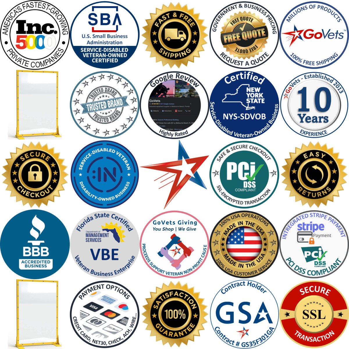 A selection of Strong Hold products on GoVets