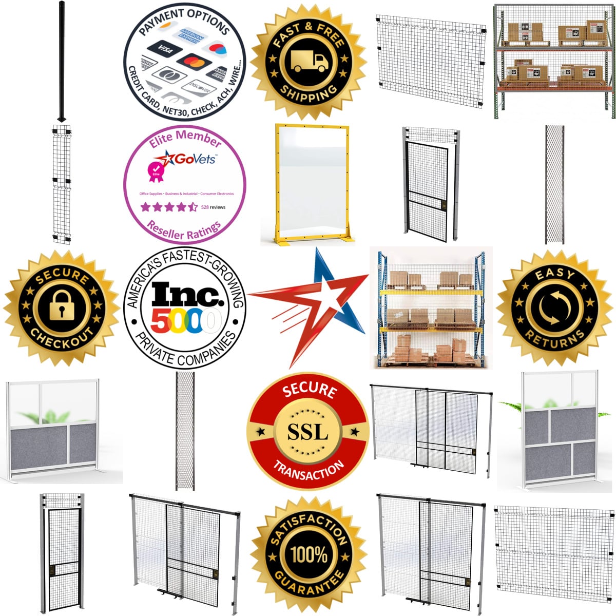 Millions of Products A selection of Temporary Structure Partitions products on GoVets