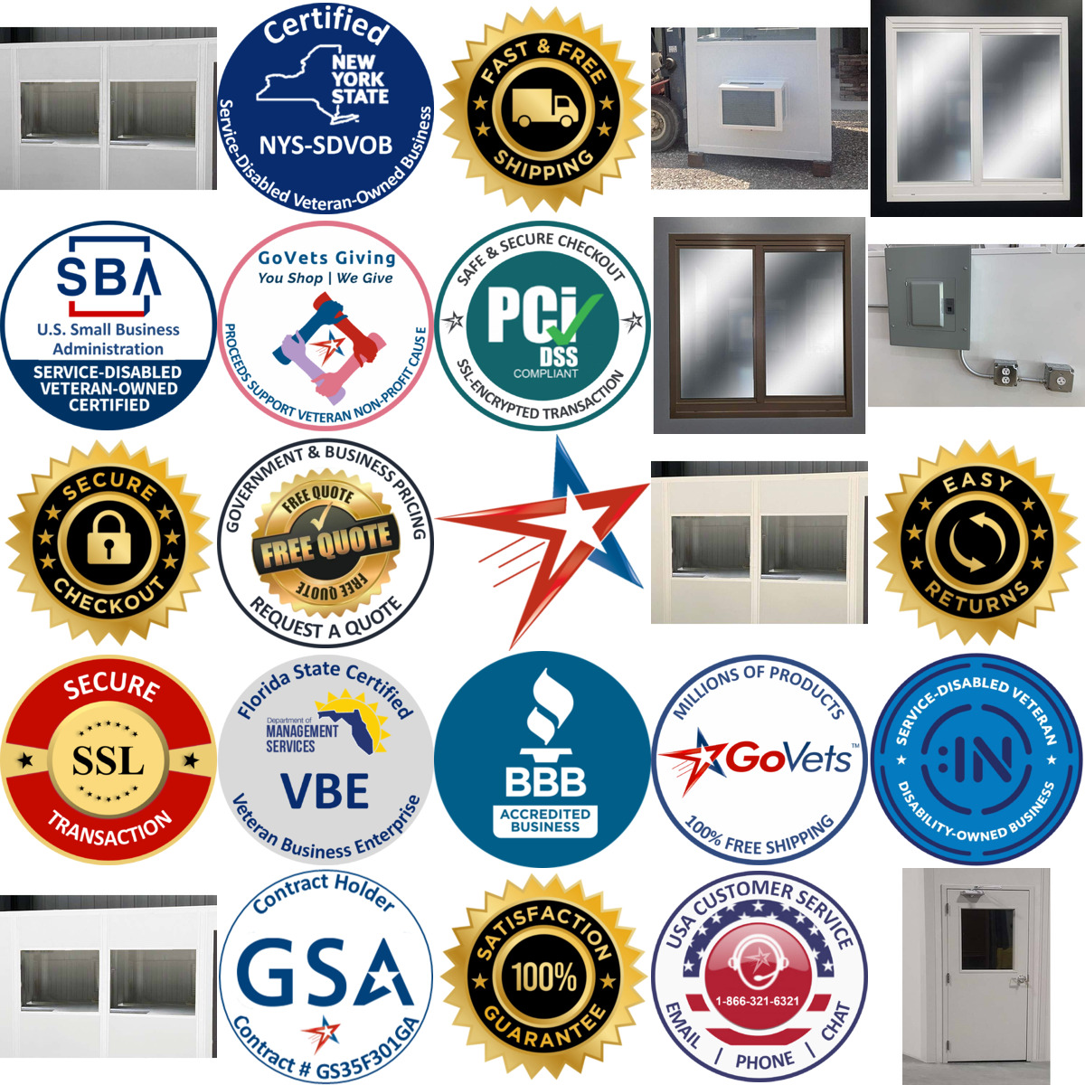 A selection of Panel Built products on GoVets