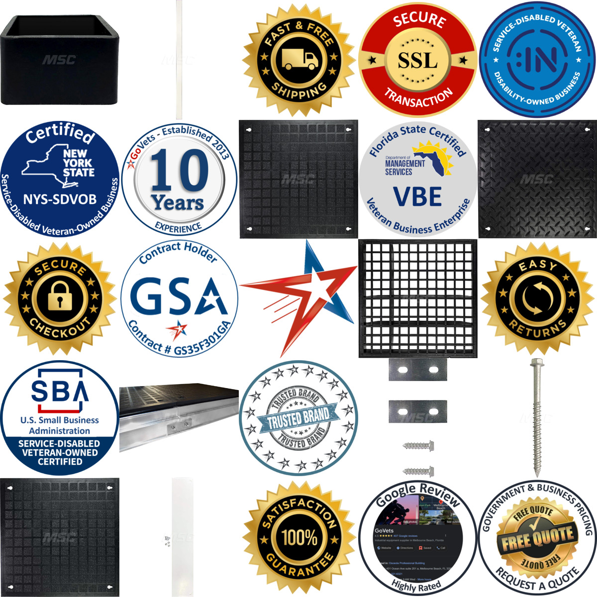 A selection of Wearwell products on GoVets