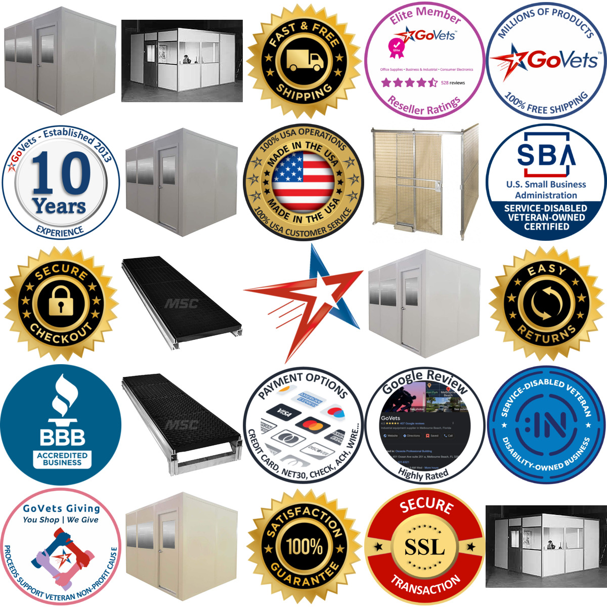 Millions of Products A selection of Temporary Structures products on GoVets