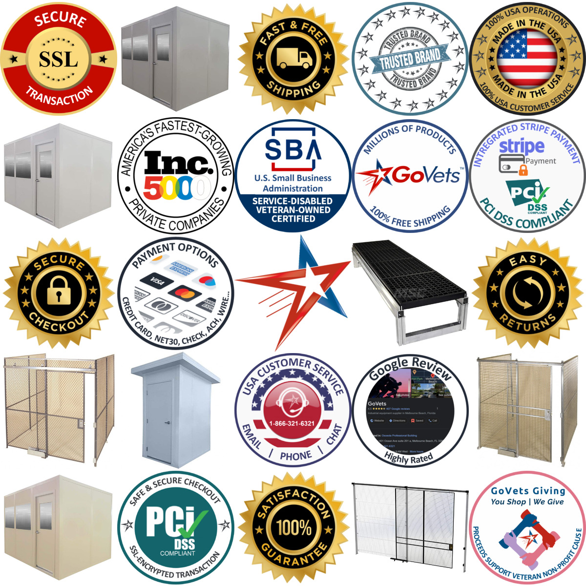 Millions of Products A selection of Temporary Structures and Storage Buildings products on GoVets