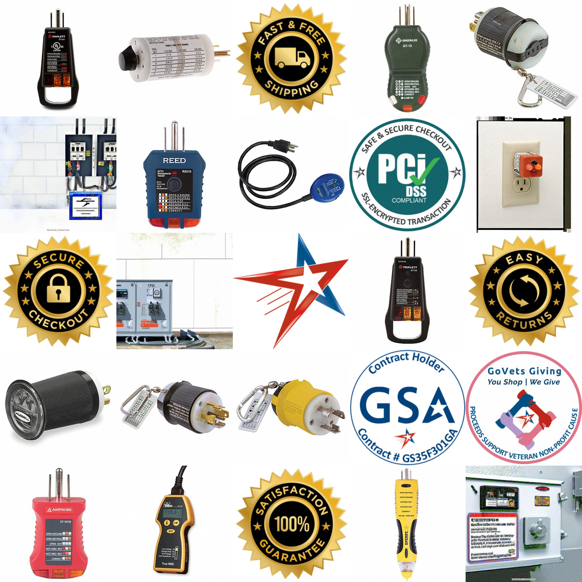A selection of Receptacle Gfci Testers and Circuit Analyzers products on GoVets