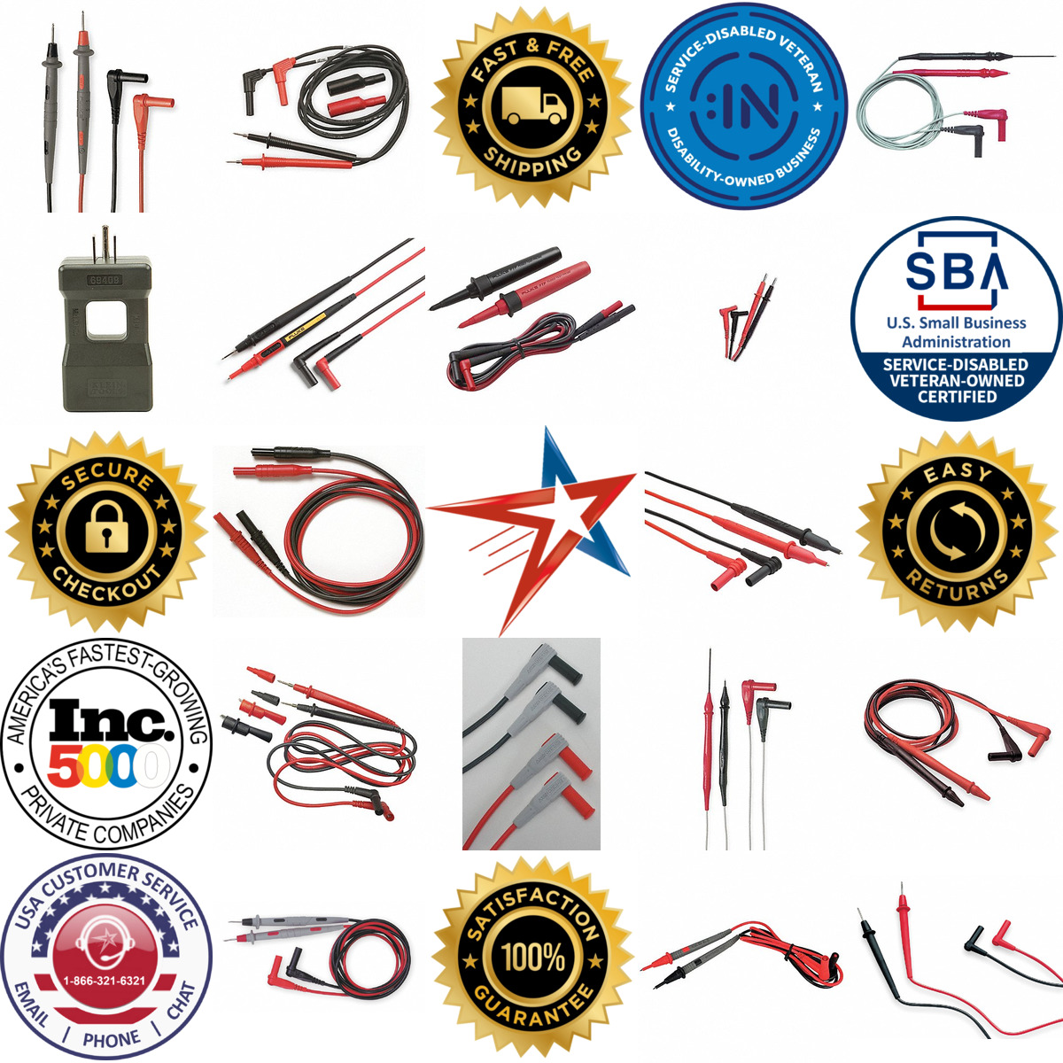 A selection of Test Leads products on GoVets