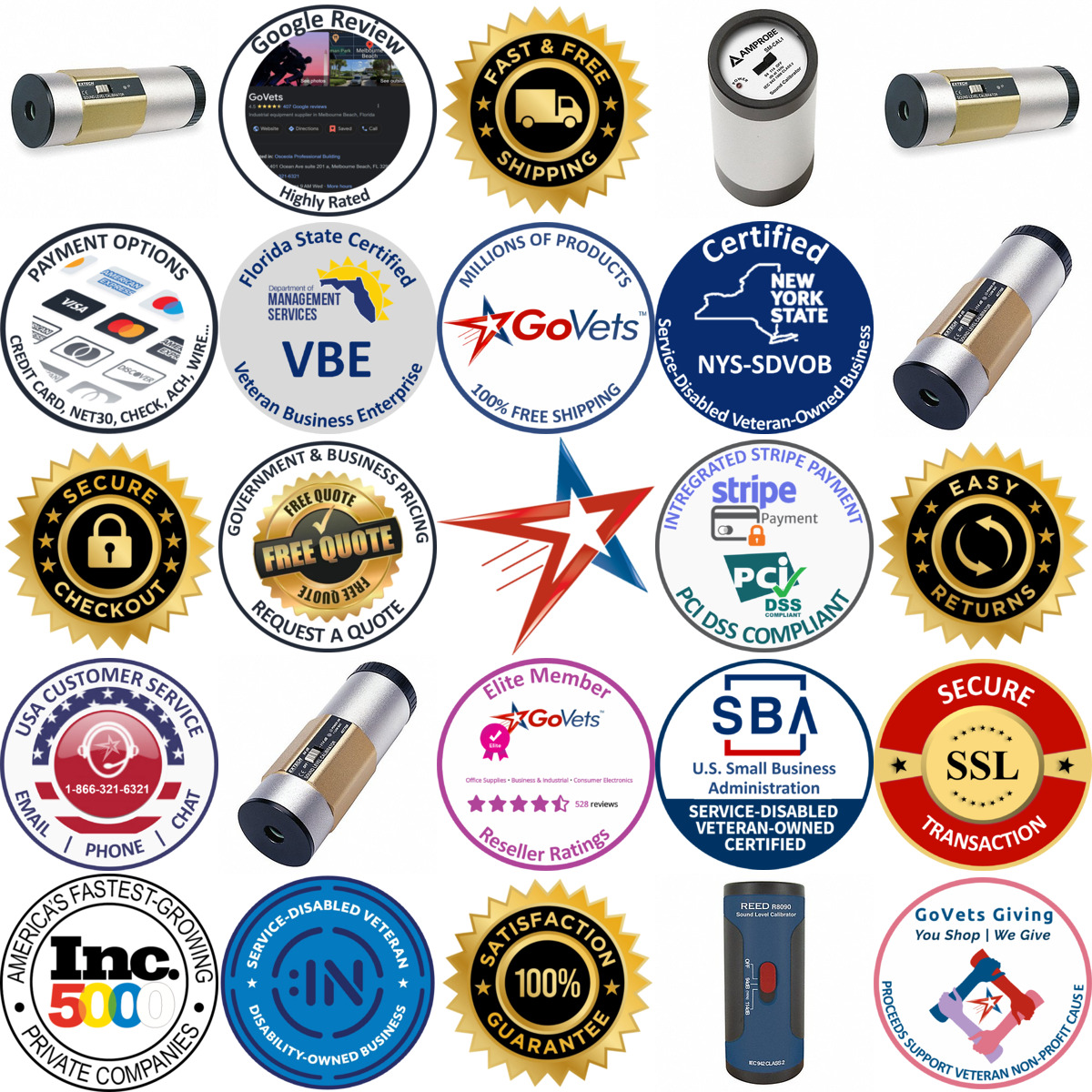 A selection of Sound Level Calibrators products on GoVets