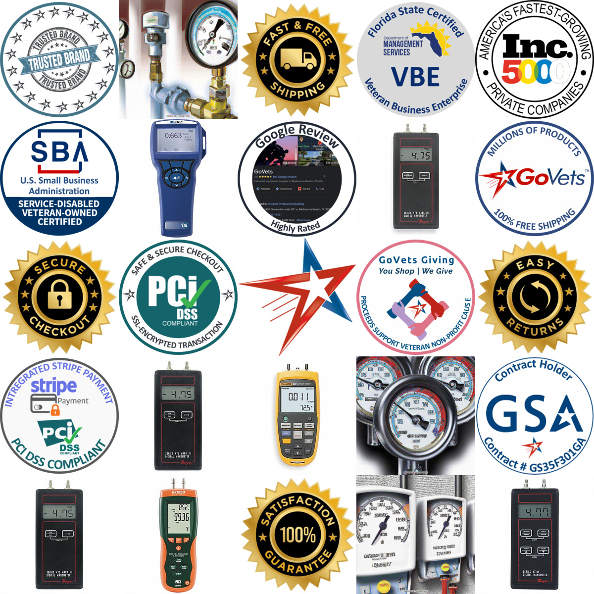 A selection of Digital Manometers With Air Measurement products on GoVets