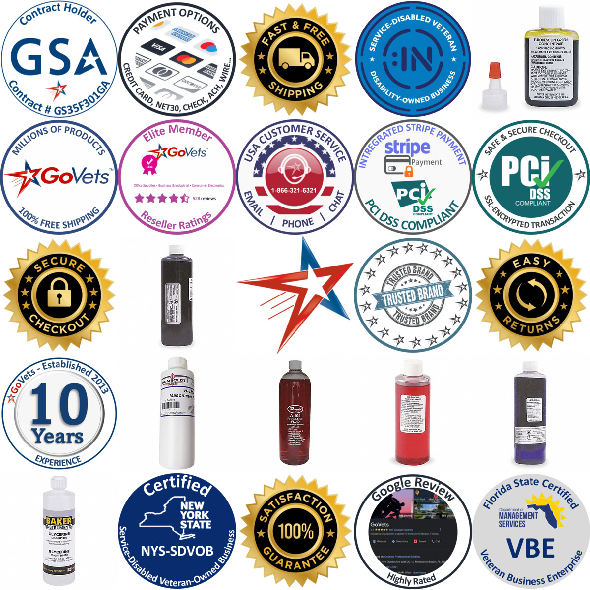A selection of Gauge Oils and Liquids products on GoVets