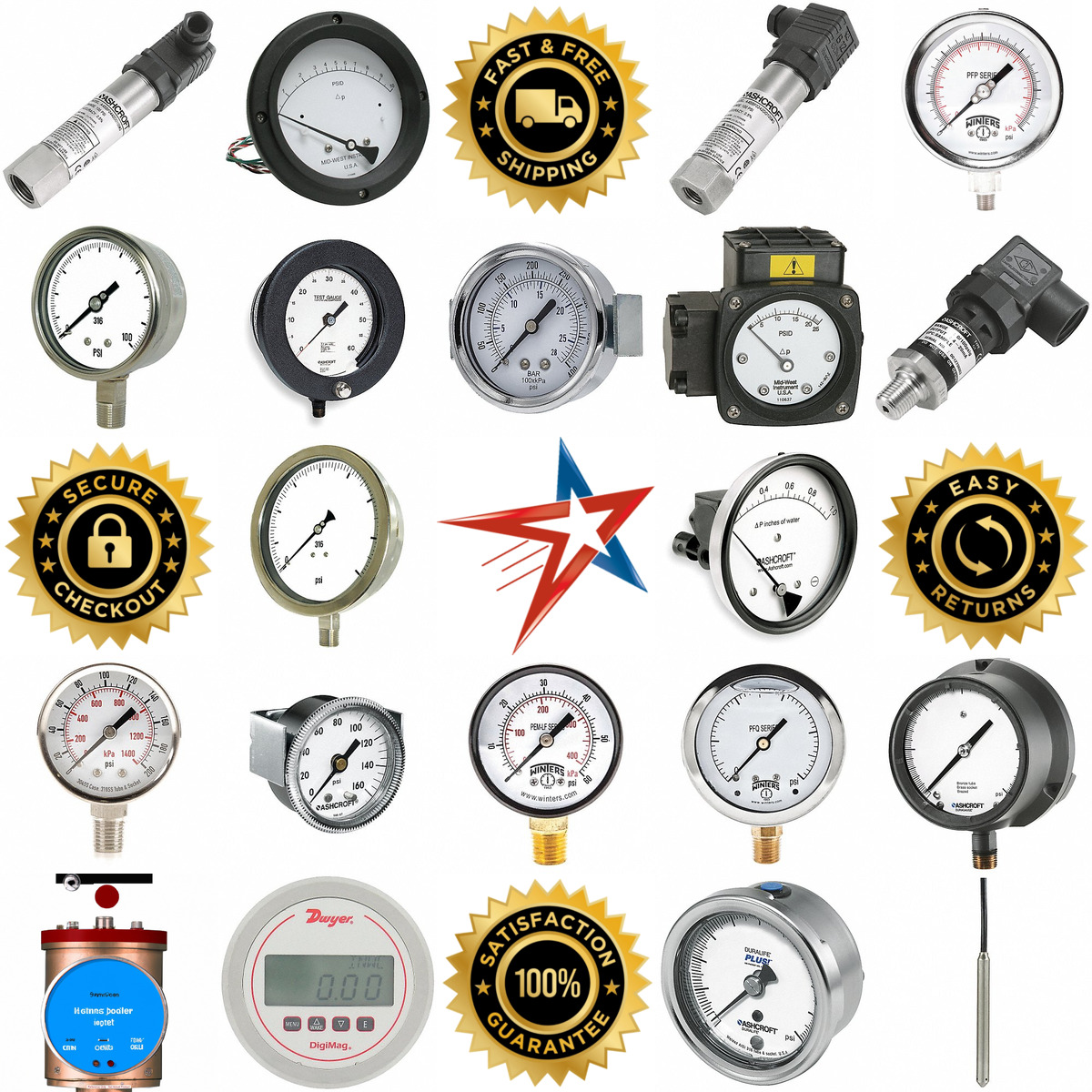 A selection of Pressure and Vacuum Measuring products on GoVets