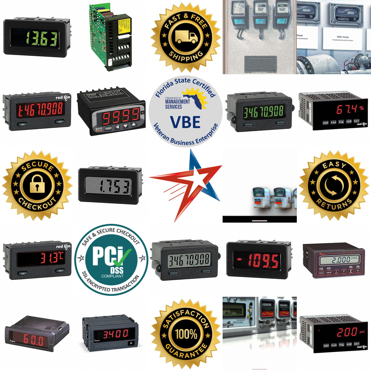A selection of Digital Panel Meters products on GoVets