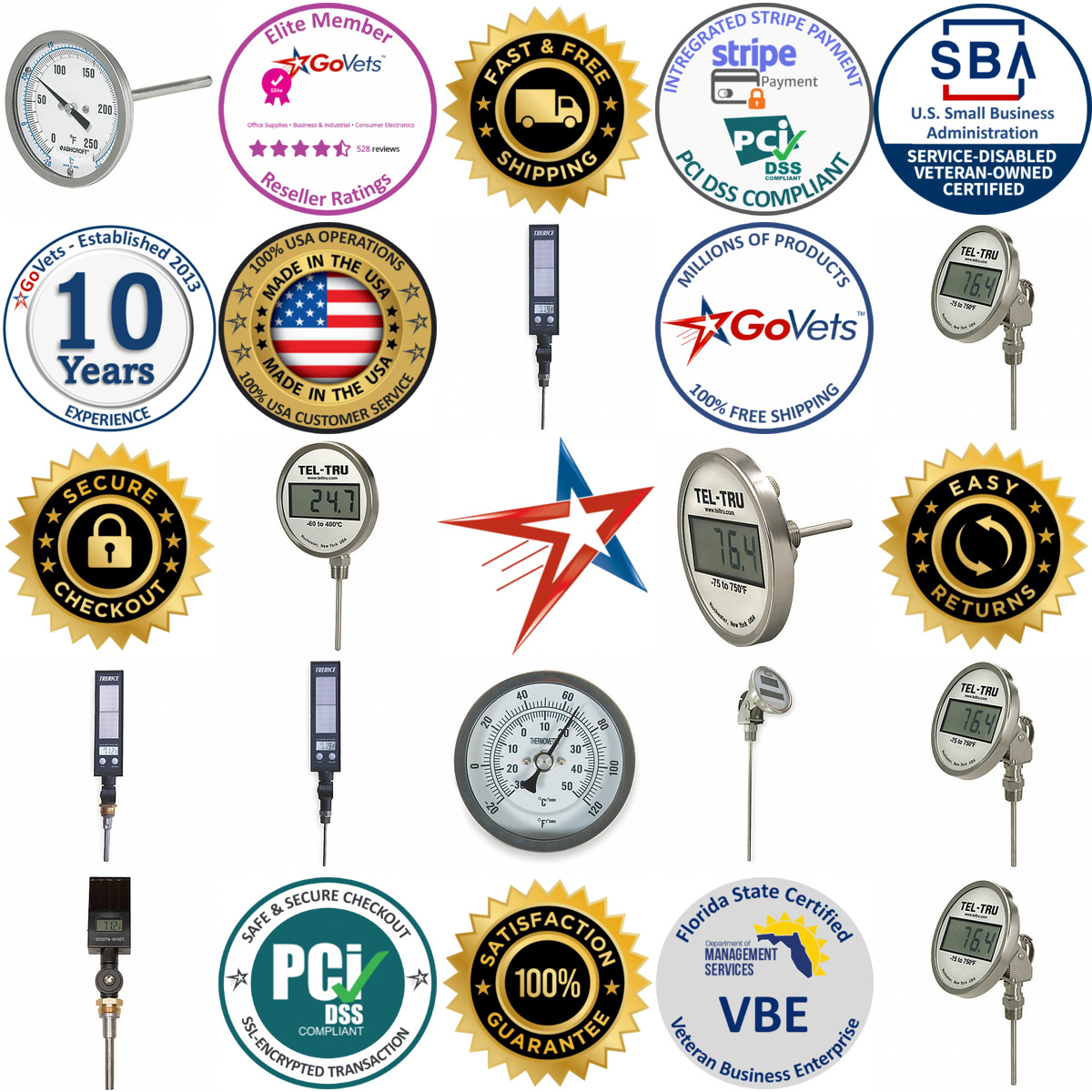 A selection of Digital Thread Mounted Thermometers and Assemblies products on GoVets