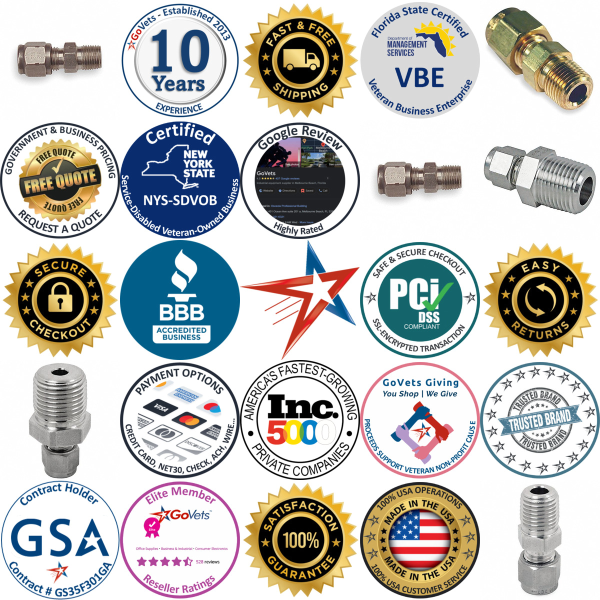 A selection of Temperature Probe Compression Fittings products on GoVets