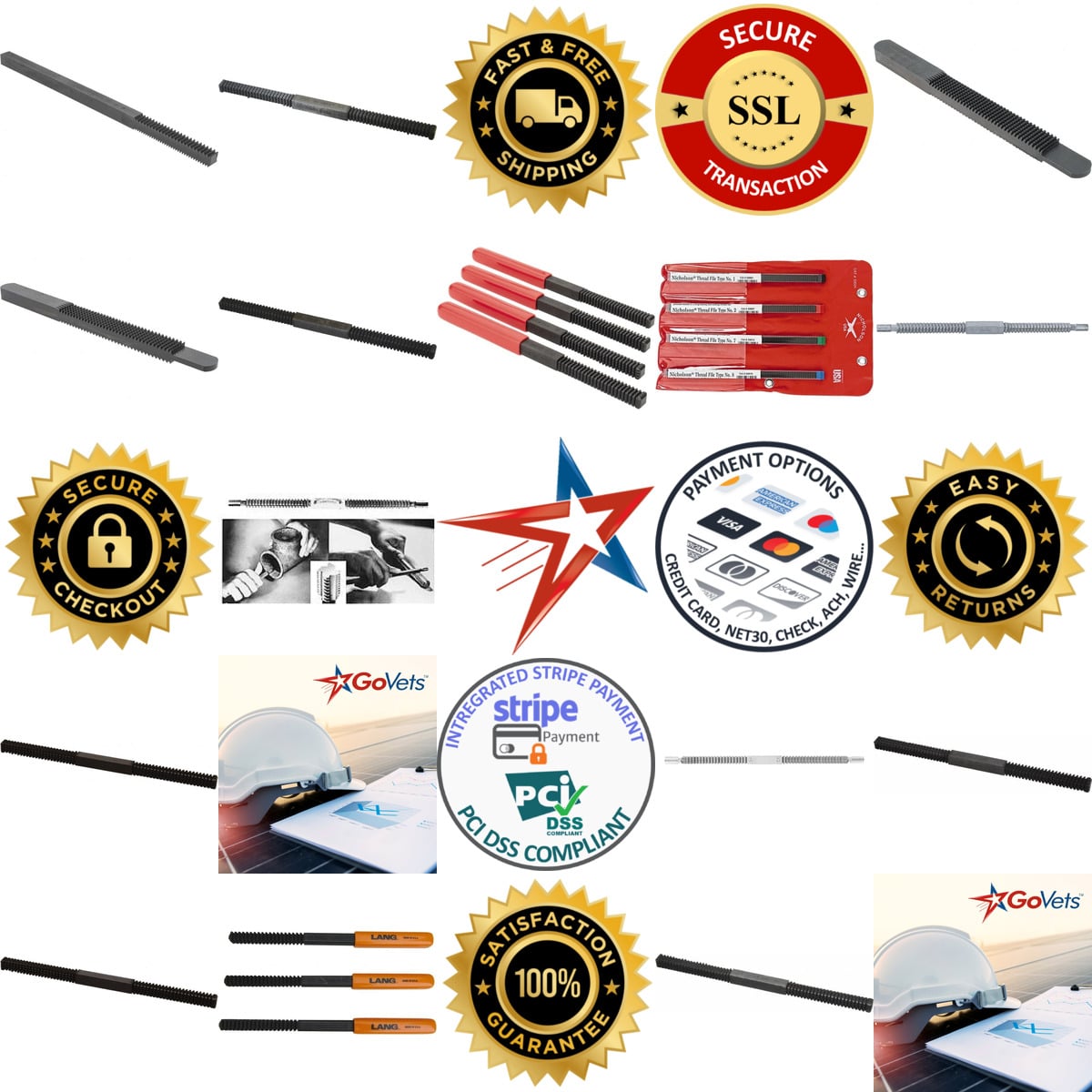 Millions of Products A selection of Thread Restoring File Sets products on GoVets