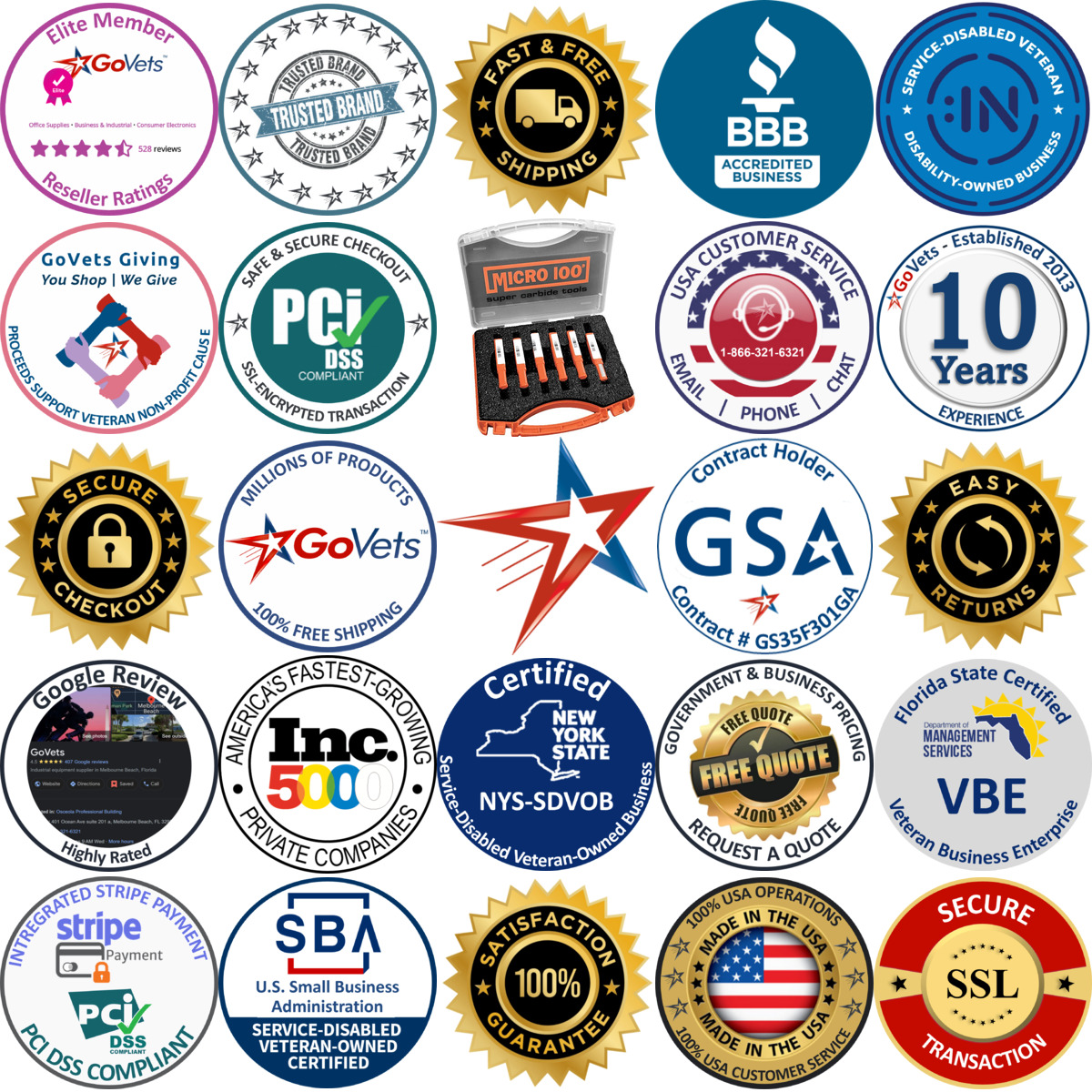 A selection of Micro 100 products on GoVets