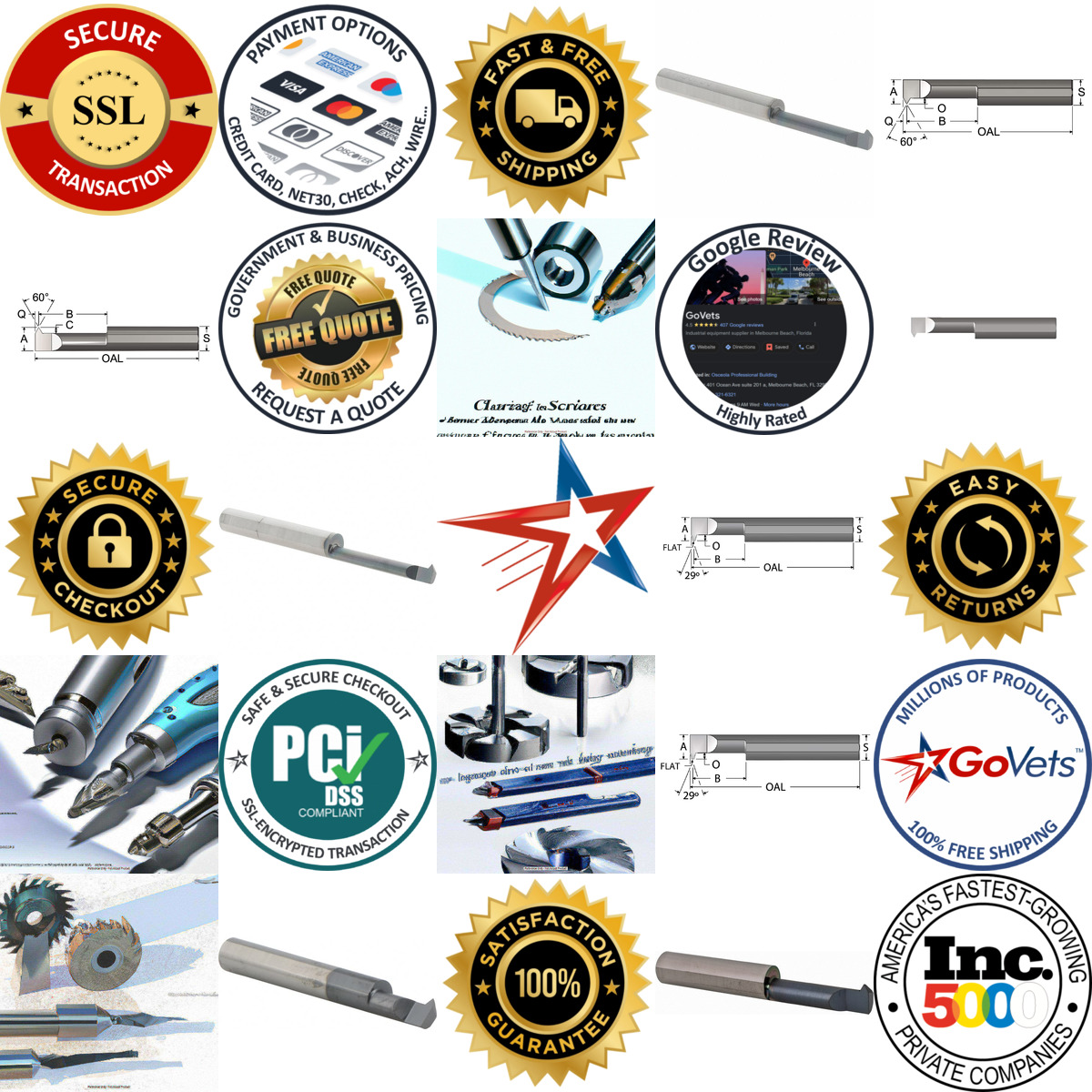A selection of Scientific Cutting Tools products on GoVets