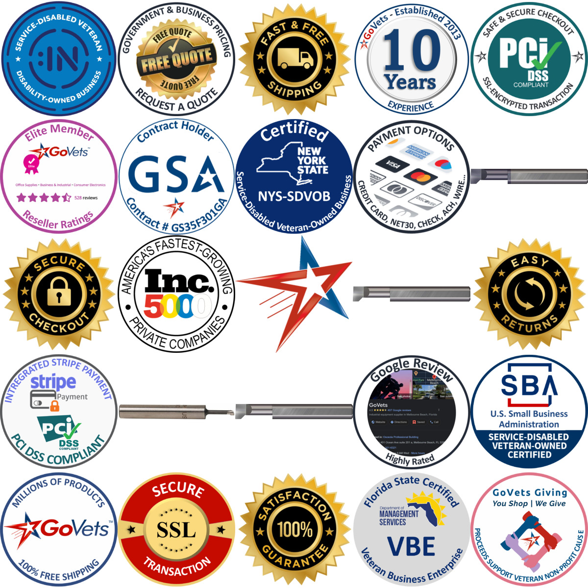 A selection of Thread Relief Tools products on GoVets