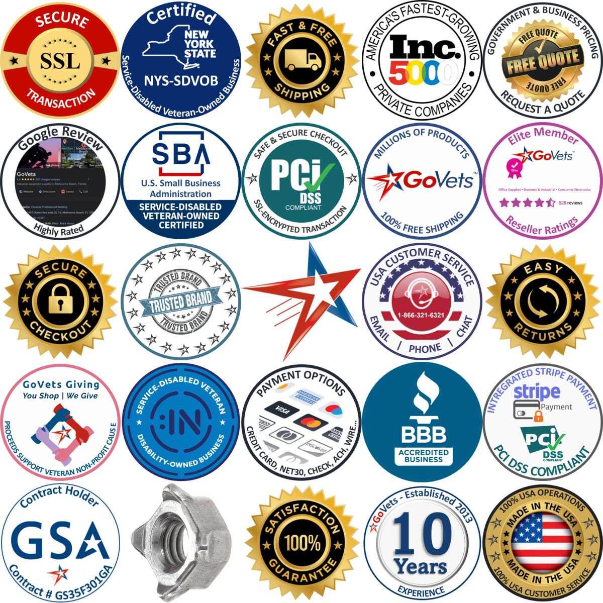 A selection of Value Collection products on GoVets