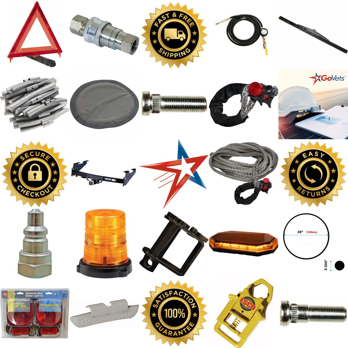 A selection of Tire Wheel and Towing Equipment products on GoVets