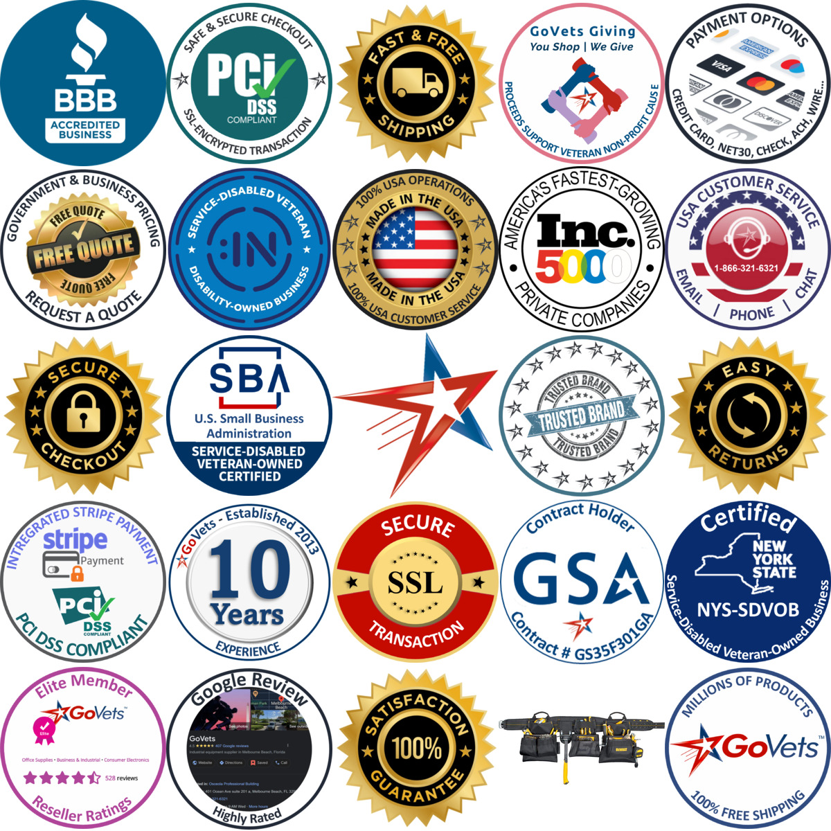 Millions of Products A selection of Dewalt products on GoVets