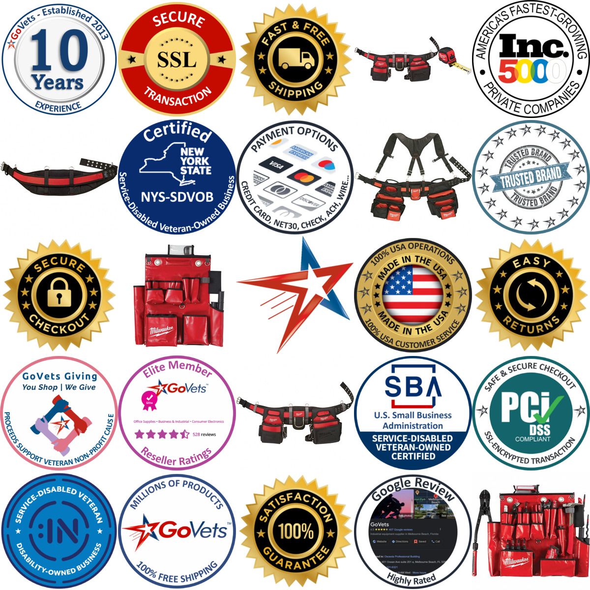 A selection of Milwaukee Tool products on GoVets