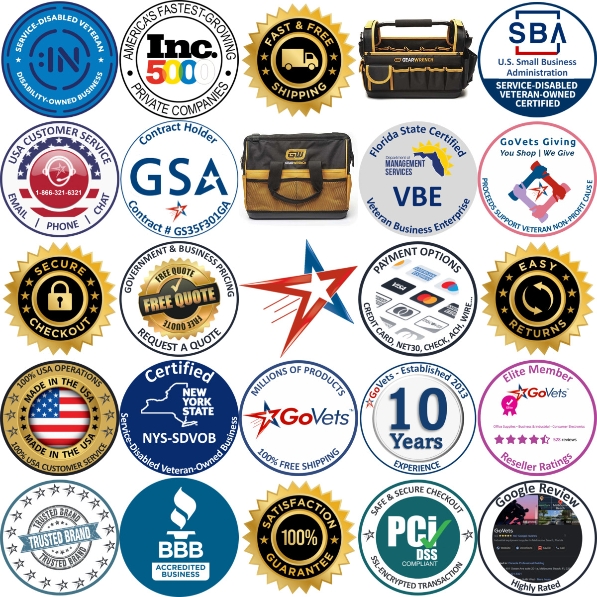 Millions of Products A selection of Gearwrench products on GoVets