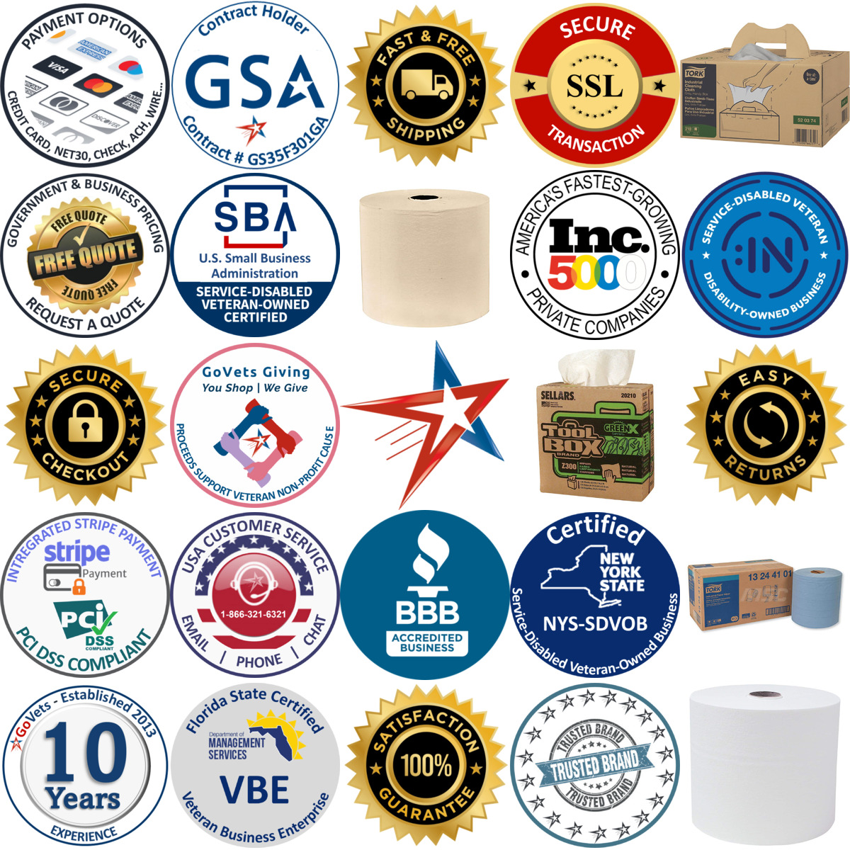 A selection of Paper Towels products on GoVets