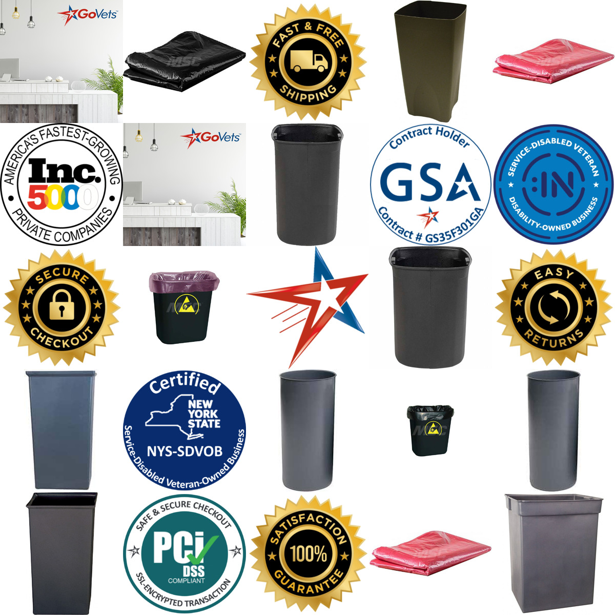 A selection of Rigid Trash Can Liners products on GoVets