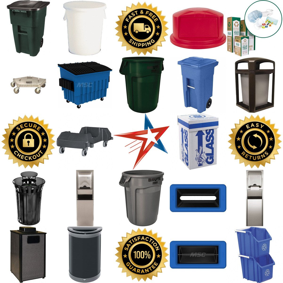 A selection of Trash Cans and Accessories products on GoVets