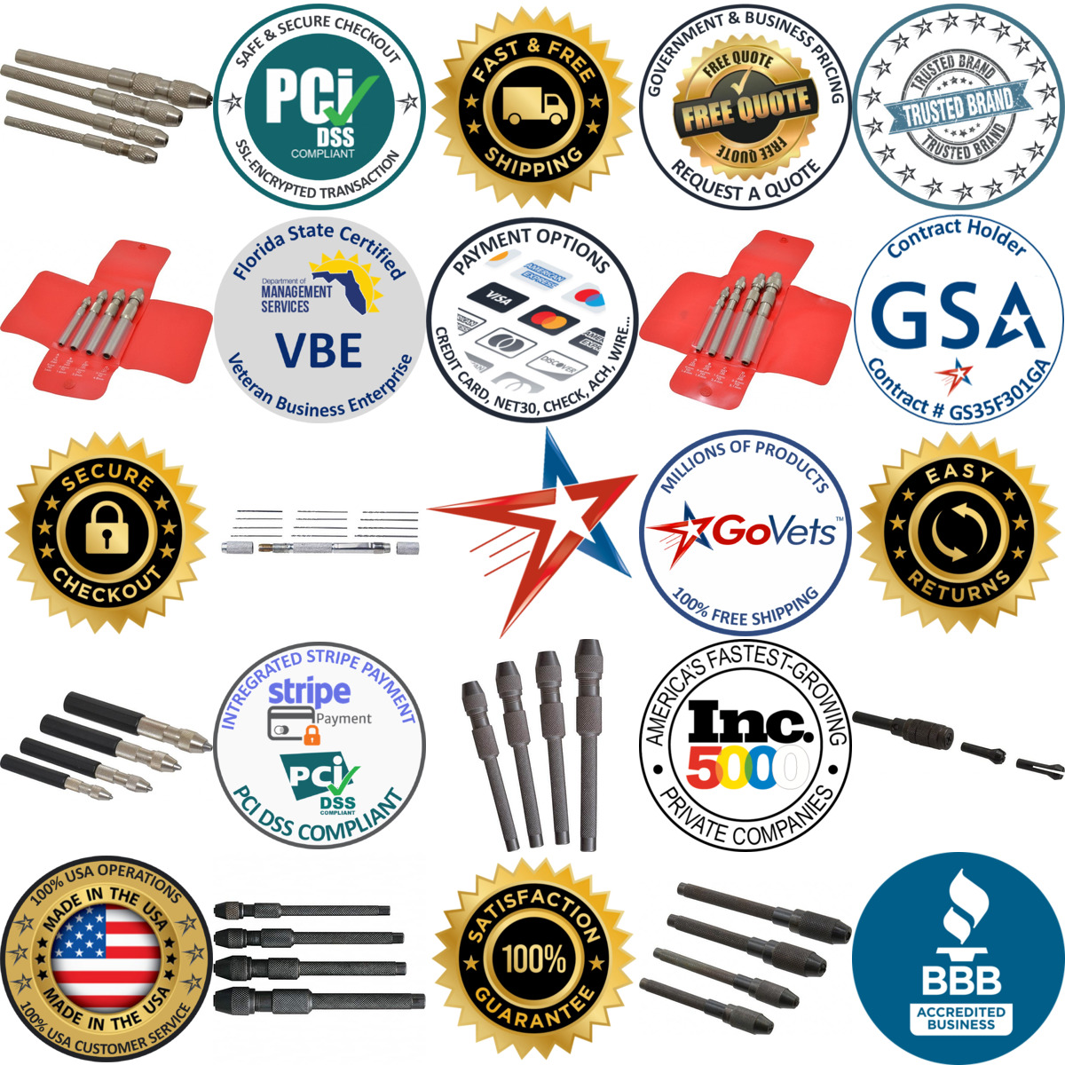 A selection of Pin Vise Sets products on GoVets
