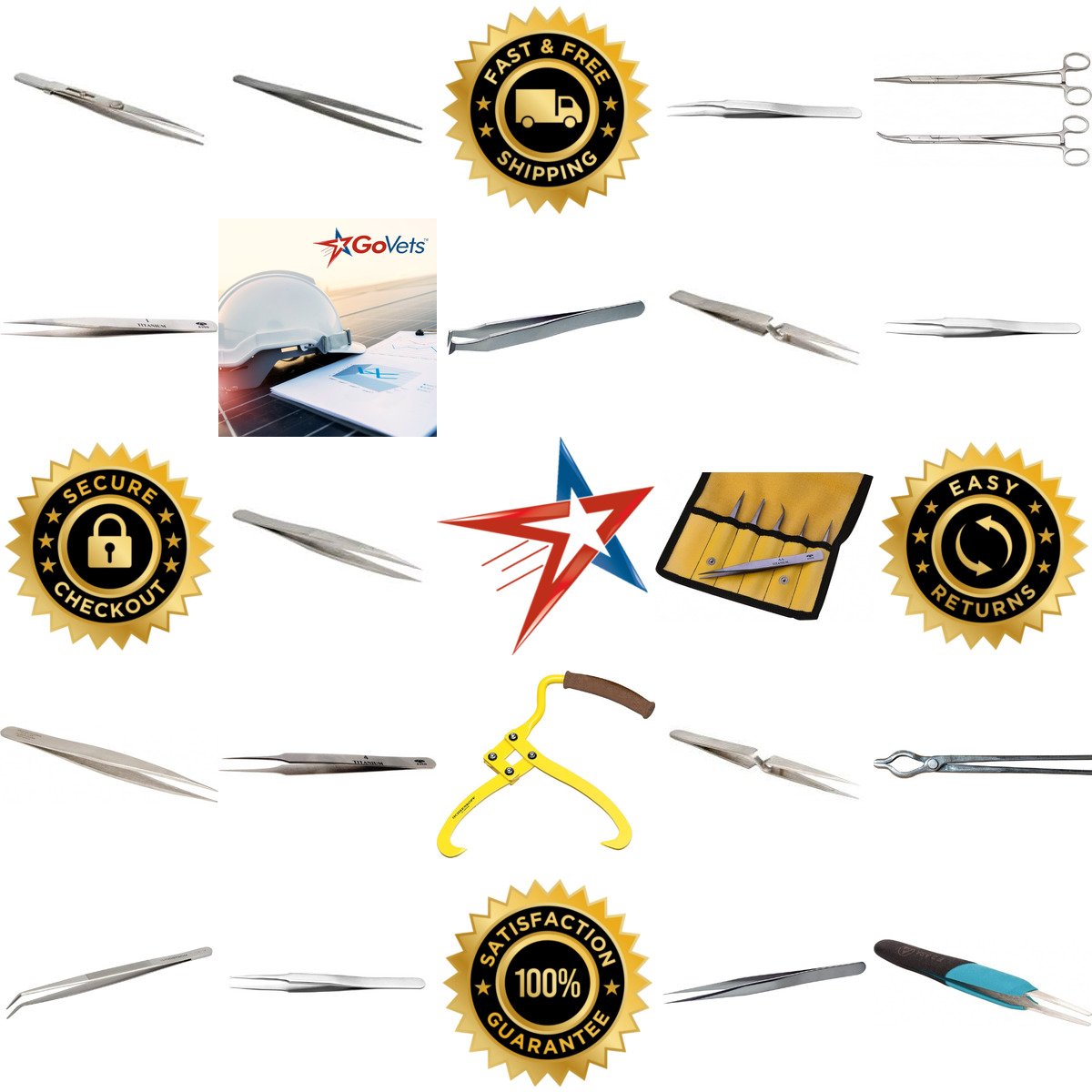 A selection of Tweezers and Tongs products on GoVets