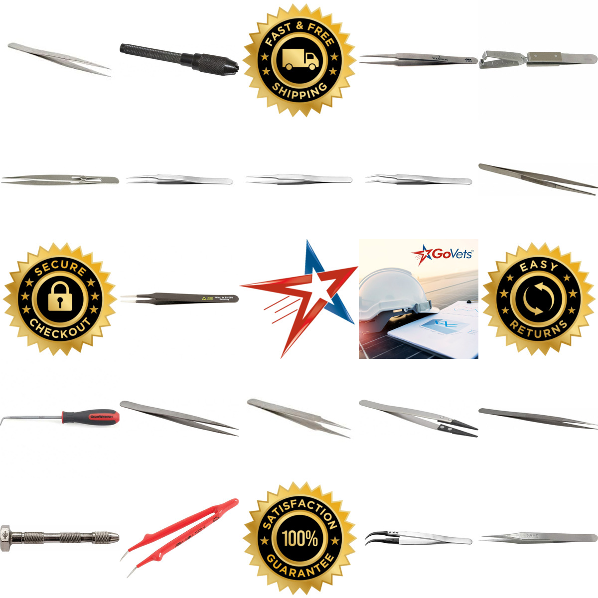 Millions of Products A selection of Tweezers and Retrieving Tools products on GoVets