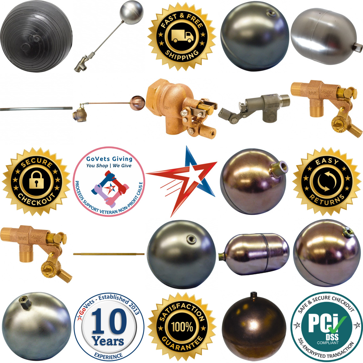A selection of Float Valves products on GoVets
