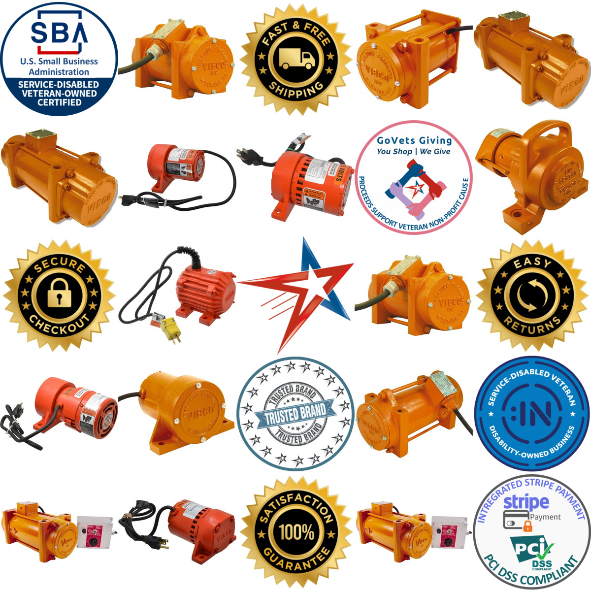 Millions of Products A selection of Vibco products on GoVets