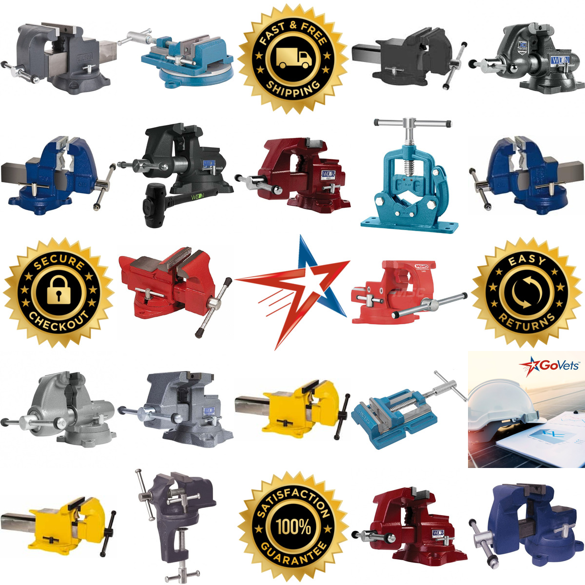 A selection of Bench and Pipe Combination Vises products on GoVets