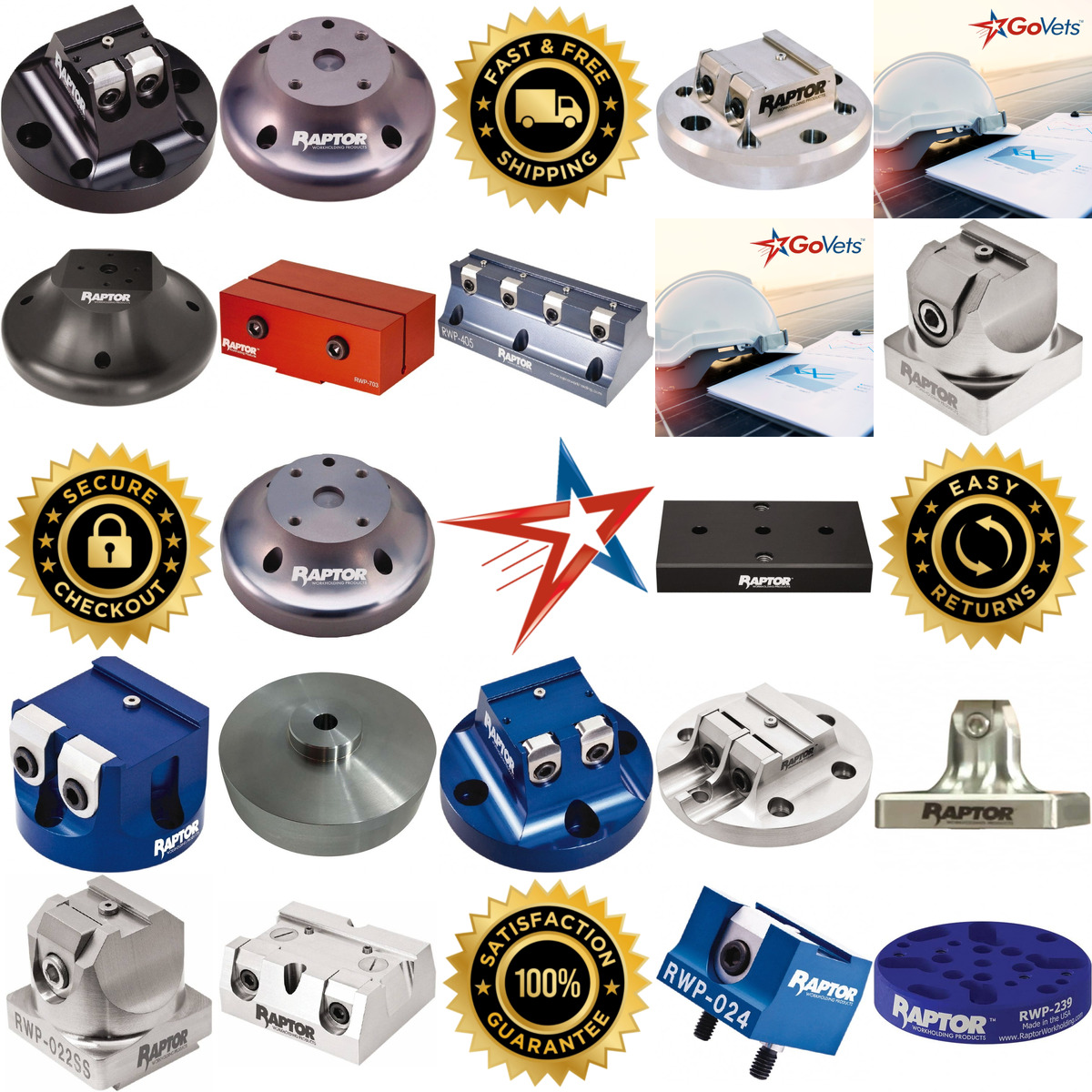 Millions of Products A selection of Raptor Workholding products on GoVets