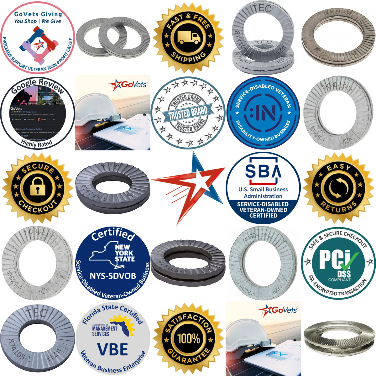 A selection of Wedge Lock Washers products on GoVets